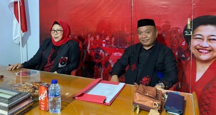 Arifin Djakani saat bertandang ke DPC PDIP Kabupaten Gorontalo, Selasa (7/5/2024).(F. Abin/Gopos)