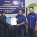 Arifin Mohamad (kiri) saat melakukan pendaftaran bakal calon Walikota dan Wakil Walikota Gorontalo di Partai Demokrat, Sabtu (11/5/2024). (Rama/Gopos)
