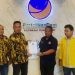 Ketua PD AMPG Provinsi Romatun Alamri datang berserta kader-kader komunitas beringin muda Golkar Gorontalo, di DPW NasDem Senin (6/5/2024)
