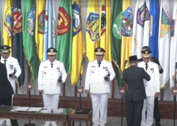 Pelantikan Penjabat Gubernur Gorontalo Rudy Salahuddin oleh Menteri Dalam Negeri (Mendagri) Tito Karnavian,  bertempat di Gedung Sasana Bhakti Praja, Kemendagri, Jumat (17/5/2024). (Sumber YouTube Kemendagri)