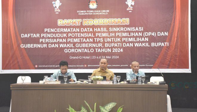 KPU Provinsi Gorontalo melakukan monitoring ke KPU kabupaten/kota yang melaksanakan pemetaan TPS Pilkada 2024, Jumat (24-5-2024).
