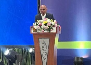 Presiden Intelligent Transport System (ITS) William Sabandar memberikan sambutan dalam acara penutupan ITS Asia Pacific Forum 2024 di Jakarta Convention Center (JCC), Senayan, Jakarta, Kamis (30/5/2024). (ANTARA/Fathur Rochman)