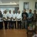 Bupati Asahan Surya didampingi beberapa pejabat lainnya saat menerima kunjungan audiensi KPU Asahan, Rabu (15/5/2024)