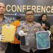 Polda Gorontalo menggelar konferensi pers penangkapan dugaan penyalahgunaan narkoba jenis ganja seberat 1,5 kilogram.