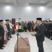 Suasana pelantikan 125 Anggota PPK se-Kabupaten Asahan, Kamis (16/5/2024).
