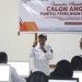 Ketua KPU Pohuwato, Firman Ikhwan, memberikan sambutan ujian seleksi ujian tertulis, berlangsung di SMA 1 Marisa, Senin (06/05/2024).(Foto Yusuf/Gopos)