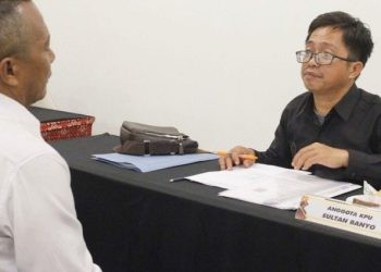 Foto pelaksanaan tes wawancara calon anggota Panitia Pemungutan suara (PPS) oleh KPU Kota Gorontalo yang digelar di Fox Hotel, Gorontalo (Foto/KPU Kota Gorontalo)