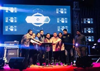 Peluncuran tahapan Pilwako 2024 yang dilakukan Wakil Wali Kota Gorontalo, Ryan F. Kono bersama  Ketua KPU Provinsi Gorontalo, Ketua KPU Kota Gorontalo, serta jajaran pejabat Forkopimda Kota Gorontalo, Selasa (7/5/2024). (Rama/gopos)