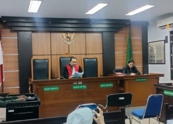 Sidang praperadilan oleh pemohon Hamim Pou di Pengadilan Negeri Gorontalo, Selasa (14/5/2024).(Putra/gopos)