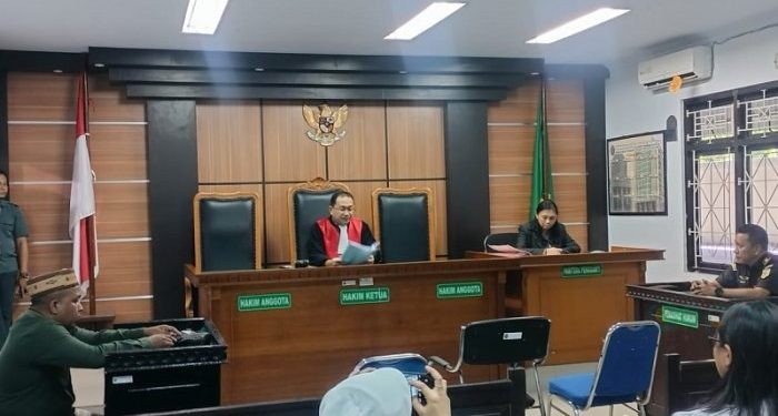 Sidang praperadilan oleh pemohon Hamim Pou di Pengadilan Negeri Gorontalo, Selasa (14/5/2024).(Putra/gopos)