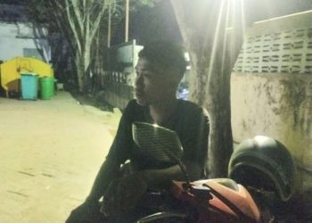 Syawal M Ali, keluarga korban saat ditemui di RSAS Kota Gorontalo, Jumat malam (24/5/2024). (Putra/Gopos)