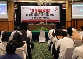 Tahapan seleksi wawancara calon anggota PPK yang dilaksanakan KPU Kota Gorontalo