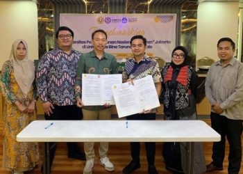 Foto bersama Universitas Bina Taruna Gorontalo dan Universitas Pembangunan Nasional “Veteran” Jakarta, Jumat (31/5/2024)