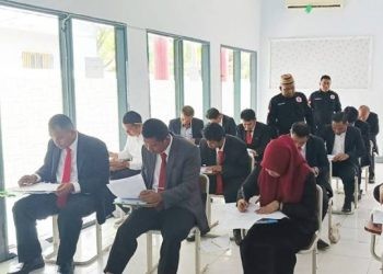 Proses ujian Advokat IKADIN Gorontalo. foto isitmewa