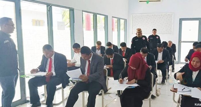 Proses ujian Advokat IKADIN Gorontalo. foto isitmewa