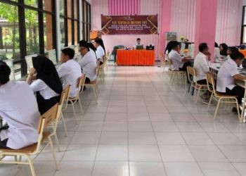 Pelaksanaan Tes tertulis anggota PPK se Kota Gorontalo.