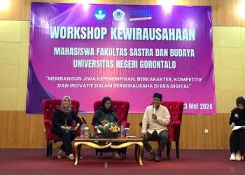 Workshop Kewirausahaan Jurusan Bahasa dan Sastra Indonesia FSB-UNG. Kamis (23/05/24) (Jihan/Gopos)