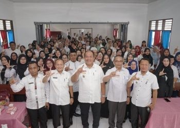 Wakil Bupati Asahan Taufik Zainal Abidin Siregar pada acara hahal bihalal.