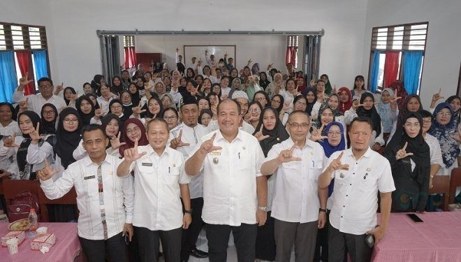 Wakil Bupati Asahan Taufik Zainal Abidin Siregar pada acara hahal bihalal.