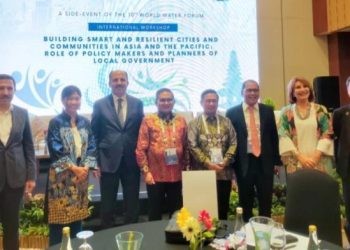 Wali Kota Gorontalo, Marten Taha yang juga pesaham di Perumda MT, didaulat untuk menjadi narasumber pada forum 10 tahun world water yang diselenggarakan di Bali, Selasa (21-5-2024).