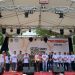 Capt: plh Walikota Gorontalo (tengah) Ismail Madjid bersama OPD dan Forkopimda Pada Kegiatan SMART EDU FEST, Launching PPDB Online dan Deviley O2SN Di Lapangan Taruna Remaja. Sabtu (8/6/2024) (foto/jihan)