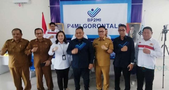 Kantor Pos Pelayanan Pelindungan Pekerja Migran Indonesia (P4MI) di Provinsi Gorontalo Diresmikan, Senin (3-6-2024).