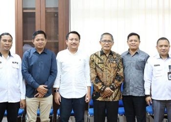 KPU Kota Gorontalo saat melakukan kunjungan kerja ke Pemkot Gorontalo, Senin (10/6/2024).