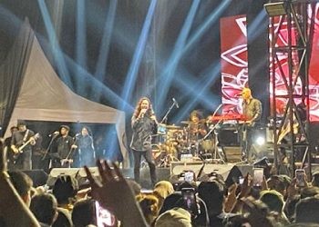 Konser Dewa 19 di Stadion Merdeka Kota Gorontalo, Rabu (12/6/2024)