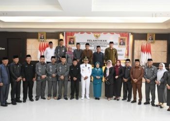 Suasana usai pelantikan Pj Walikota Gorontalo Ismail Madjid di rumah dinas Gubernur Gorontalo, Rabu (12/6/2024).(Foto humas dekot)
