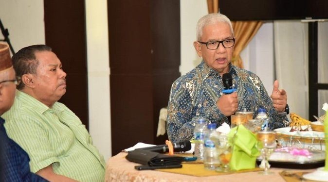 Pj Gubernur Gorontalo Rudy Salahuddin memberi perhatian serius terkait progres proyek kanal Tanggidaa yang kini menulai kritikan dari masyarakat.(Foto Nova/diskominfotik)