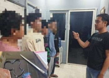 Tim Rajawali Polresta Gorontalo Kota mengamankan enam orang pasca penganiayaan di Kelurahan Leato Selatan. (Istimewa)