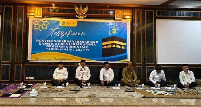 Tasyakuran pelaksanaan ibadah haji musim 2024 Kementrian Agama Provinsi Gorontalo. (oto: Abin/Gopos)