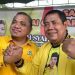 Hendra Hemeto dan Warsito Sumawiyono usai safari politik Partai Golkar, ahad (28/07/24). (Foto: Abin/Gopos)