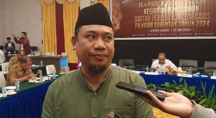 Plh Ketua KPU Provinsi Gorontalo, Risan Pakaya dikonfirmasi Senin (8-7-2024).