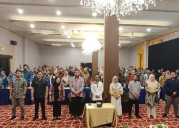 Pelatihan Pengelolaan Keuangan, Tata Naskah Dinas Dan Kehumasan bagi Panwas Kecamatan Pada Pemilihan Serentak Tahun 2024 di Hotel Grand Q Kota Gorontalo, Jumat (19-7-2024).