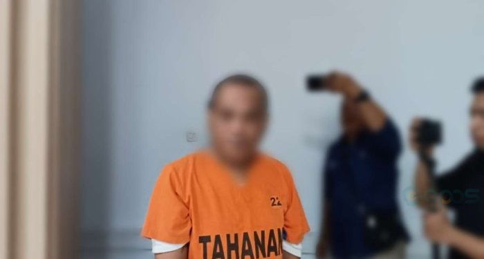 Tersangka pengedar narkoba jenis sabu-sabu di Kota Gorontalo, Kamis (25/7/2024) Sari/gopos