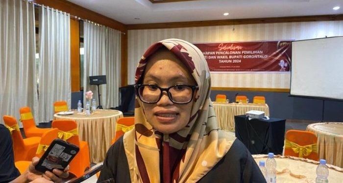 Anggota KPU Kabupaten Gorontalo, Khadijah Hamzah. (Foto: Abin/Gopos)
