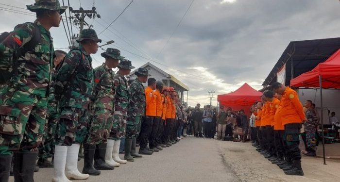 Operasi SAR oleh tim gabungan untuk pencarian korban di lokasi longsor tambang Suwawa Bone Bolango resmi ditutup, Sabtu (13/7/2024).(Foto Andol/gopos)