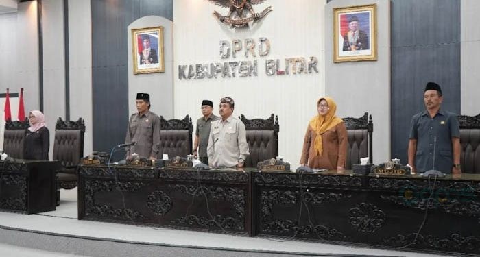 Rapat Paripurna DPRD Kabupaten Blitar, di Graha Paripurna DPRD setempat, Jumat, 14 Juni 2024. (Foto: DPRD Kabupaten Blitar)