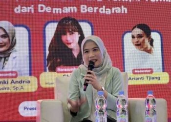 Spesialis dokter anak Nunki Andria Samudra, Sp.A dalam gelar wicara bertajuk "Bye Bye DBD: 3M Plus dan Vaksin DBD Cara Terkini Terhindar dari Demam Berdarah" yang diselenggarakan oleh Takeda pada Minggu (28/7/2024). (ANTARA/HO)