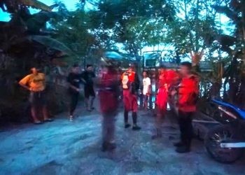 Prosese pencarian orang oleh Basarnas Gorontalo. foto putra/gopos