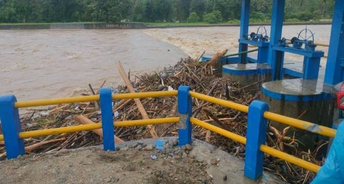 Situasi terkini bendungan alale yang berada di kecamatan Suwawa kabupaten Bone Bolango, Kamis (11/7/2024) siang ini