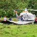 Satu unit helikopter milik Polri disiagakan di lokasi posko. (Foto: Haris/diskominfotik)