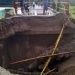 Jembatan yang menghubungkan empat desa di Kecamatan Bongomeme akhirnya ambruk akibat hujan deras yang mengguyur Gorontalo.(Foto Abin/gopos)