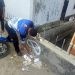 Petugas Sat Lantas Polresta Gorontalo Kota melakukan olah TPK kejadian kecelakaan lalu lintas yang menewaskan dua pengendara sepeda motor Yamaha Fino di Jl Sultan Botutihe, Kelurahan Ipilo, Kota Timur, Kota Gorontalo.