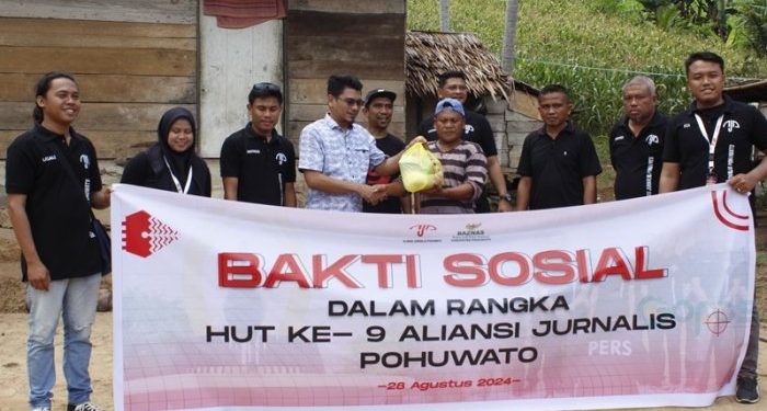 AJP Gandeng Baznas Pohuwato Bantu Warga Tidak Mampu, Rabu (28/08/2024) (Istimewa)