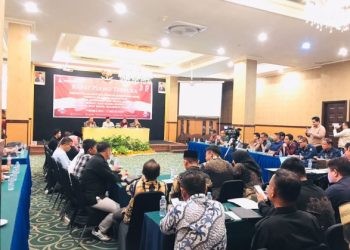 Foto Rapat Pleno Terbuka Rekapitulasi DPS Tingkat Provinsi Gorontalo Pemilihan Gubernur, Wakil Gubernur, Bupati, Wakil Bupati, Walikota dan Wakil Walikota di Hotel Grand Quality (Sabtu/17/8/2024) Rama/Gopos