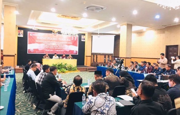 Foto Rapat Pleno Terbuka Rekapitulasi DPS Tingkat Provinsi Gorontalo Pemilihan Gubernur, Wakil Gubernur, Bupati, Wakil Bupati, Walikota dan Wakil Walikota di Hotel Grand Quality (Sabtu/17/8/2024) Rama/Gopos
