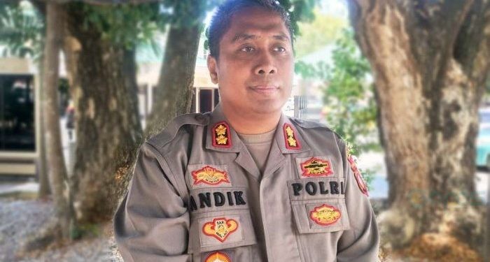 Kapolres Gorontalo Utara AKBP Andik Gunawan ditemui gopos.id di Polda Gorontalo, Kamis (1-8-2024).