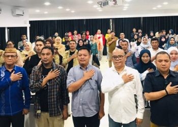 Rapat evaluasi DPS KPU Kota Gorontalo yang melibatkan Dinas Dukdacapil dan Lapas Kelas II A Kota Gorontalo.
